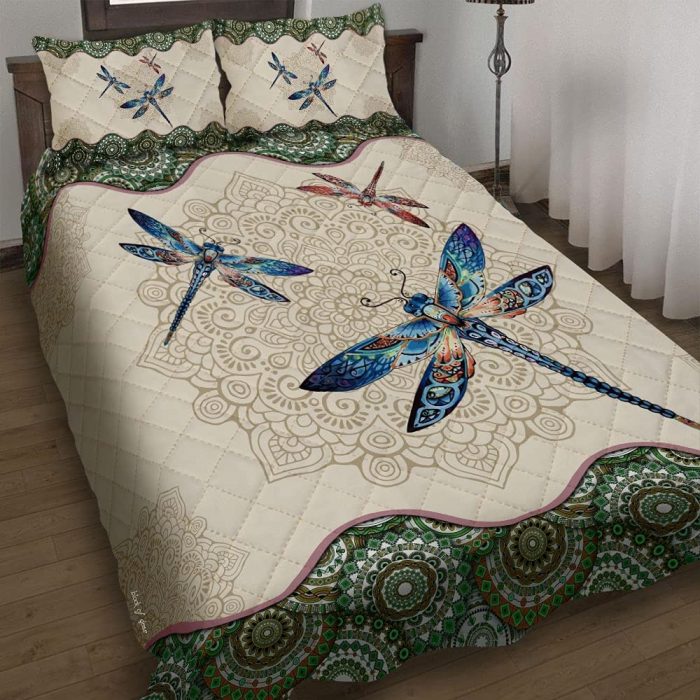Dragonfly Quilt Bedding Set