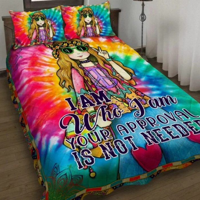 Hippie Girl Quilt Bedding Set