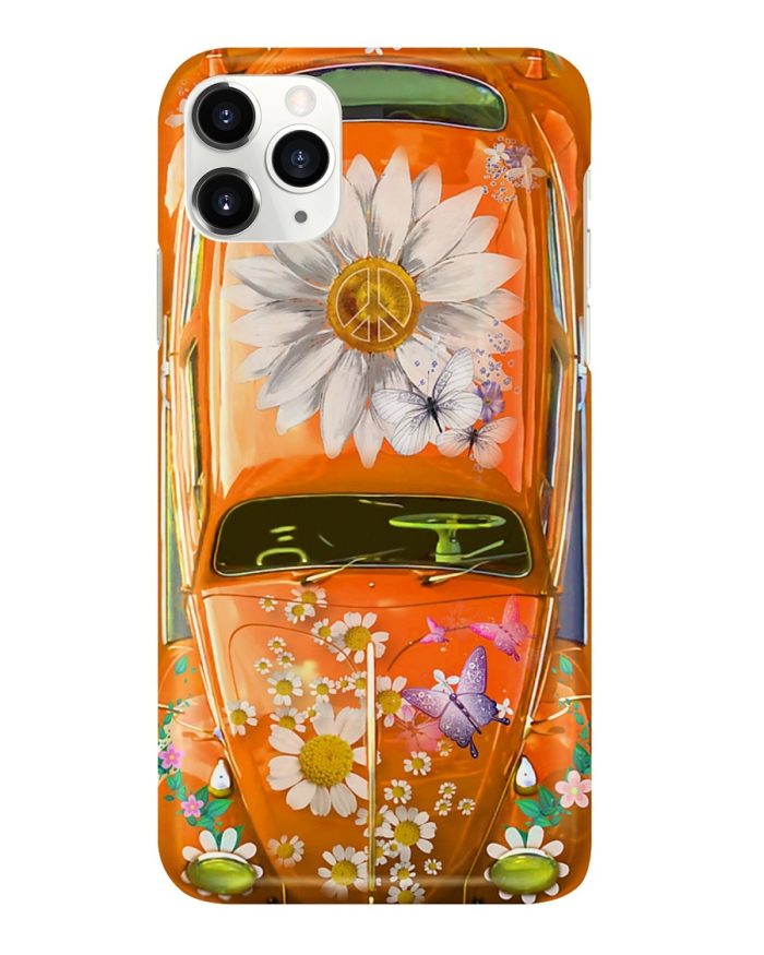 Hippie phone Case, Daisy VW Butterfly Hippie phone case
