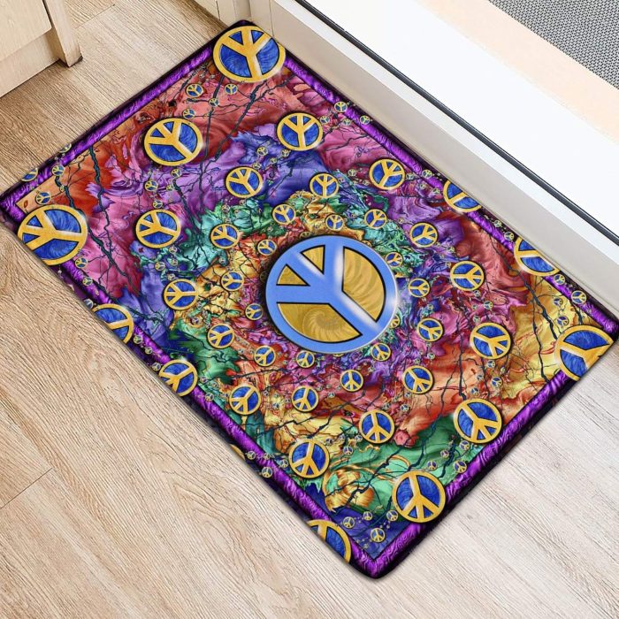 Peace Hippie Doormat